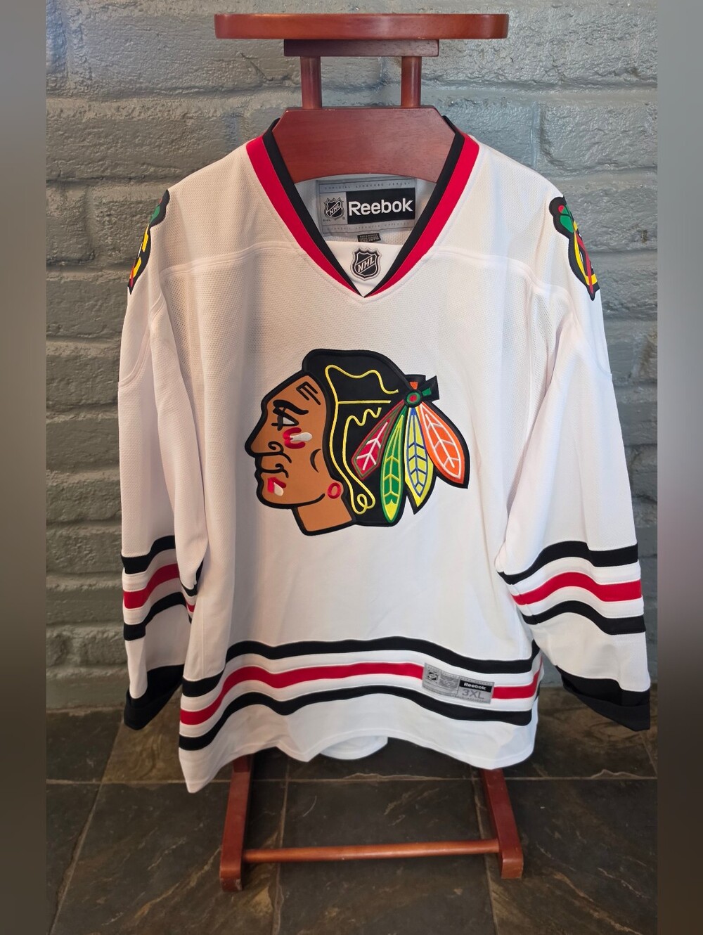 NHL Reebok Premier Chicago Blackhawks Duncan Keith #2 Away Jersey White Men's 3X